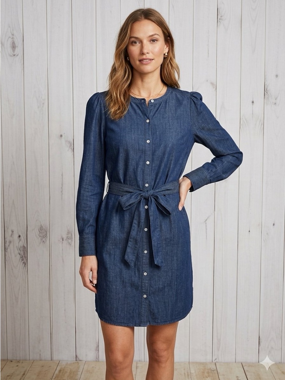 Loft Shirt Dress linen blend medium